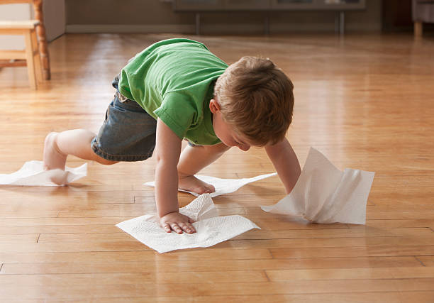 Kids cleaning floor | Brian's Flooring & Design