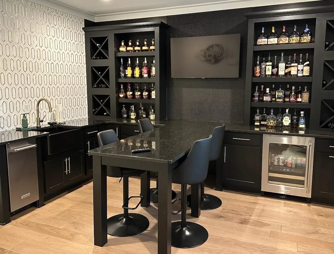 BRIANS-FLOORING-ELON-TILE-STONE-DOLOMITE-GOLD-INLAY-PICKET-ANTHOLOGY-FINISH-LINE-BLACK-PENNY-ROUND-MOSAIC Tile Stone | Brian's Flooring & Design