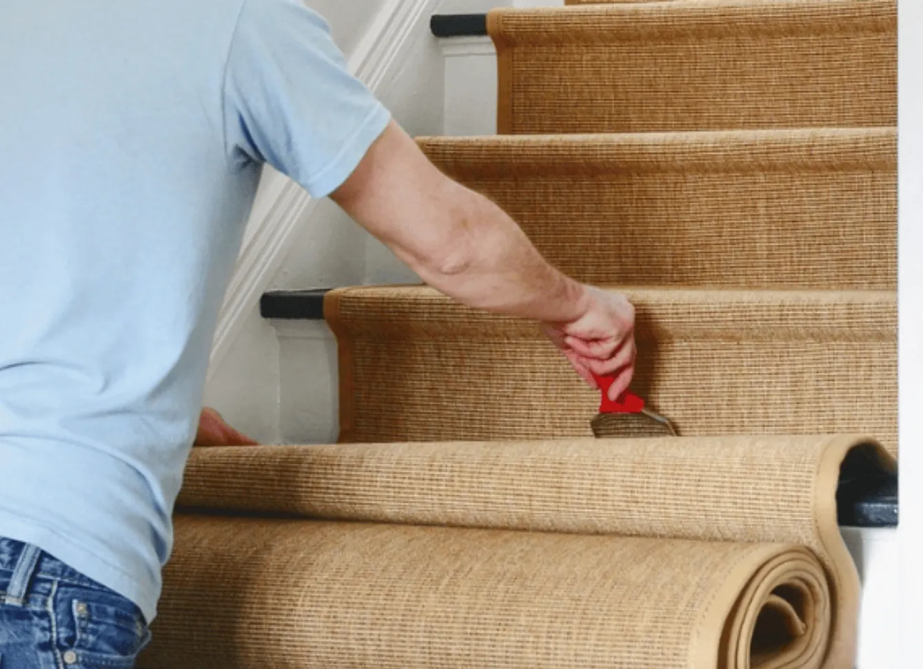 Stairs carpet Installation | Brian's Flooring & Design