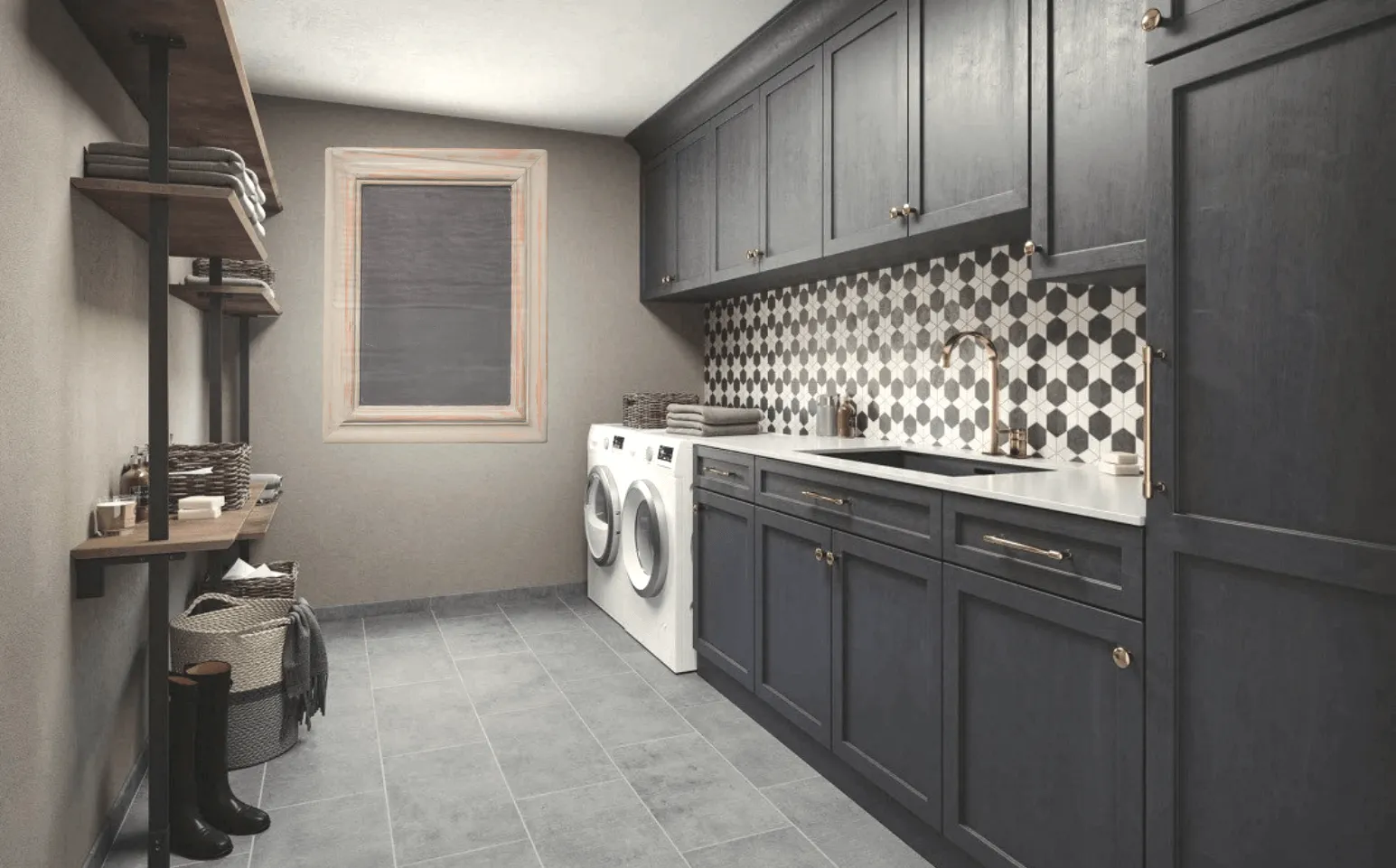 Laundry-room Modern Kitchen | Brian's Flooring & Design