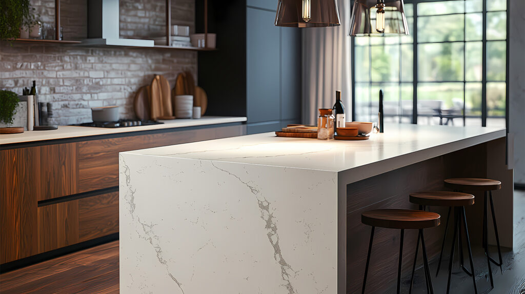 modern kitchen with countertops